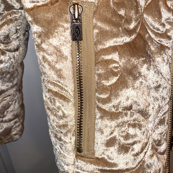 Vintage Diesel Gold Velour Coat Size Small - Picture 5 of 13